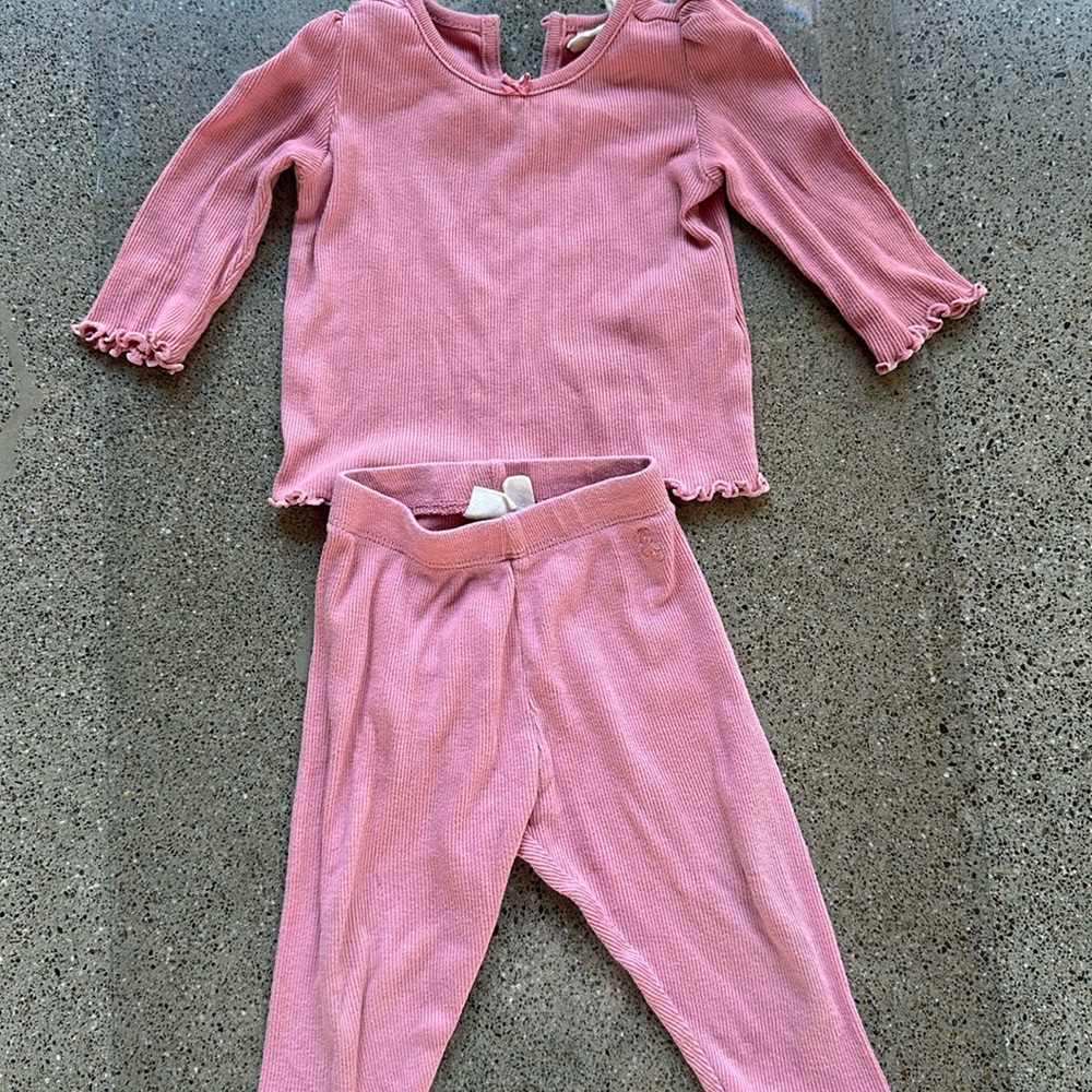 Baby gap pink matching set 6-12 M